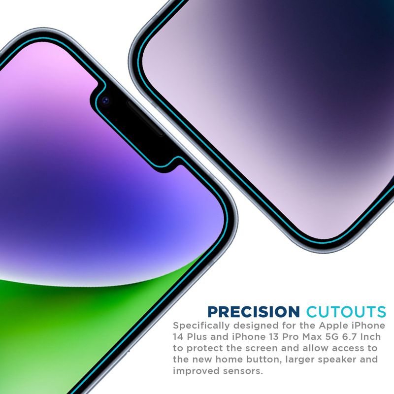 Tech Armor 4 Pack HD Clear Film Screen Protector Compatible for Apple NEW iPhone 13 Pro Max (2021) and iPhone 14 Plus (2022) 5G 6.7 Inch