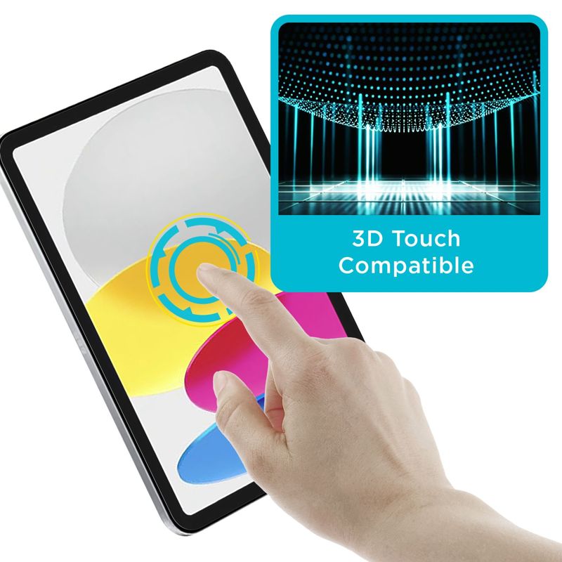 Tech Armor Screen Protector for Apple iPad 11 (2025) and iPad10th Gen (2022) 10.9 Inch, Face ID Compatible - Ballistic Tempered Glass (1 Pack)