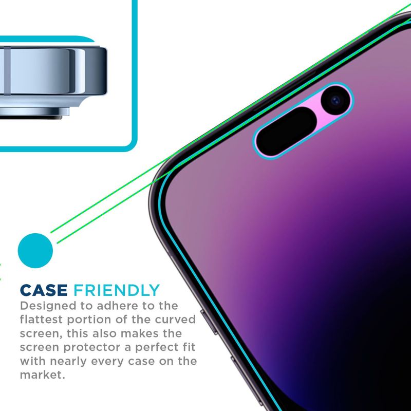 Tech Armor [1 Pack] Privacy Screen Protector for iPhone 14 Pro Anti-Spy Ballistic Tempered Glass 9H Hardness Case Friendly Easy Installation Bubble Free 3D Touch Support [6.1 inch]