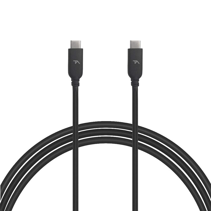 Tech Armor USB C to USB C 2.0 Fast Charging/Data Sync Cable, 60W, High-Speed, 3 Feet, Black