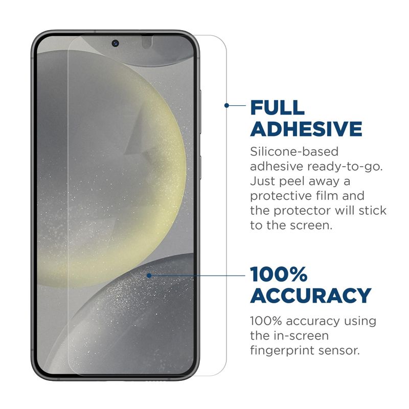 Tech Armor Samsung Galaxy S24 Plus Screen Protector - 2 Pack, Ballistic Tempered Glass, Case-Friendly Design + Installation Tray with Bonus Lens Protector