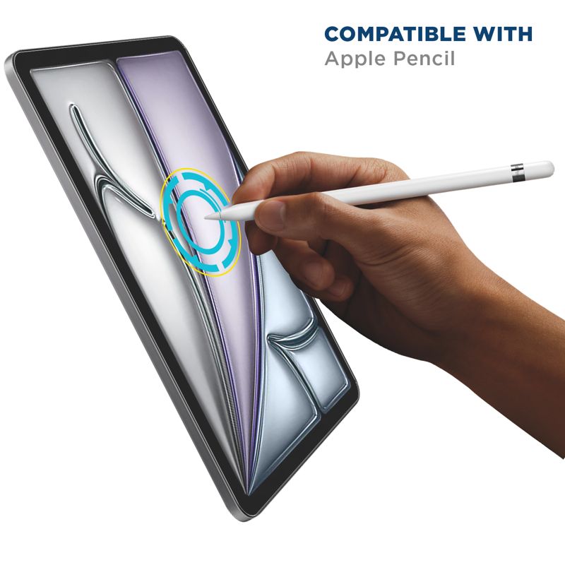 Tech Armor Screen Protector for iPad Air 13 (2024) - Ballistic Tempered Glass, Apple Pencil Compatible, 9 H Hardness, Liquid Retina Display + Easy Installation Tray - 1 Pack