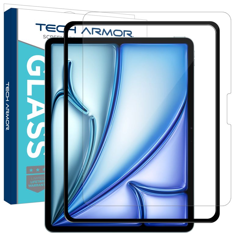 Tech Armor for iPad Air 13 Inch Screen Protector M4 2026 & M3 2025, M2 2024 - Ballistic Tempered Glass, Apple Pencil Compatible, 9H+, Anti-Scratch, Easy Installation Tray - 1 Pack
