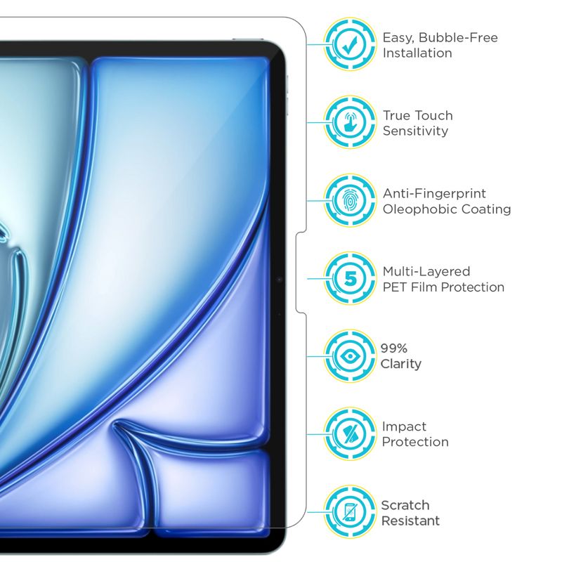 Tech Armor Matte Anti-Glare Film Screen Protector for iPad Air 11 (2024) and iPad 10th Gen (2022) - Perfect for Drawing, Writing, and Note-taking like on Paper 2 Pack