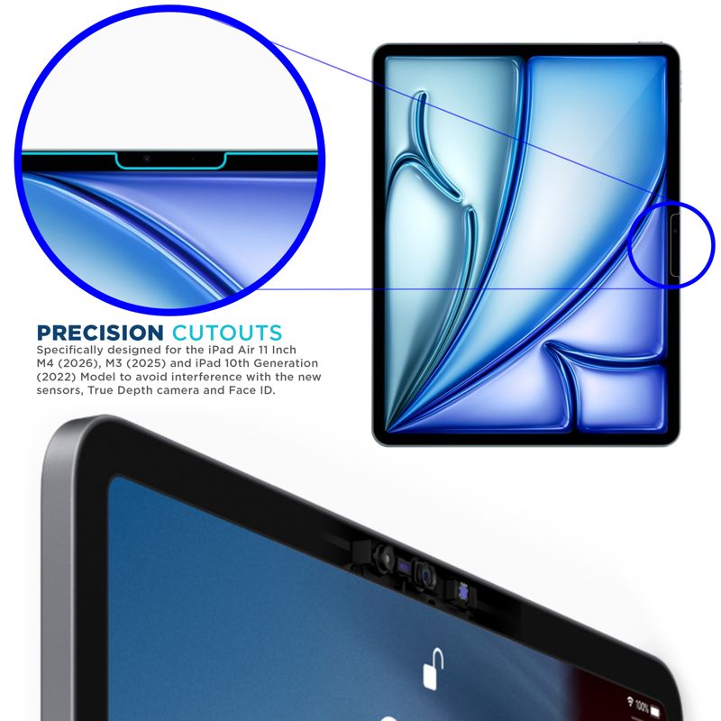 Tech Armor Matte Anti-Glare Film Screen Protector for iPad Air 11 (2024) and iPad 10th Gen (2022) - Perfect for Drawing, Writing, and Note-taking like on Paper 2 Pack