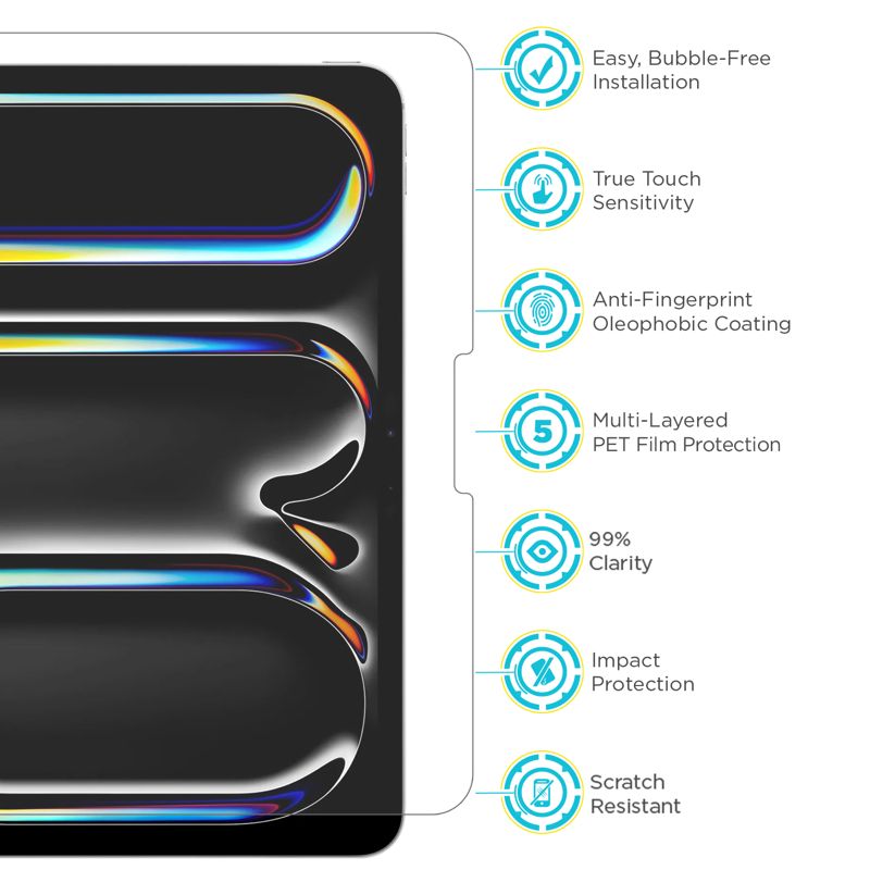 Tech Armor Matte Anti-Glare Film Screen Protector for iPad Pro 13 Inch 2024 - Perfect for Drawing, Writing, and Note-taking like on Paper 2 Pack
