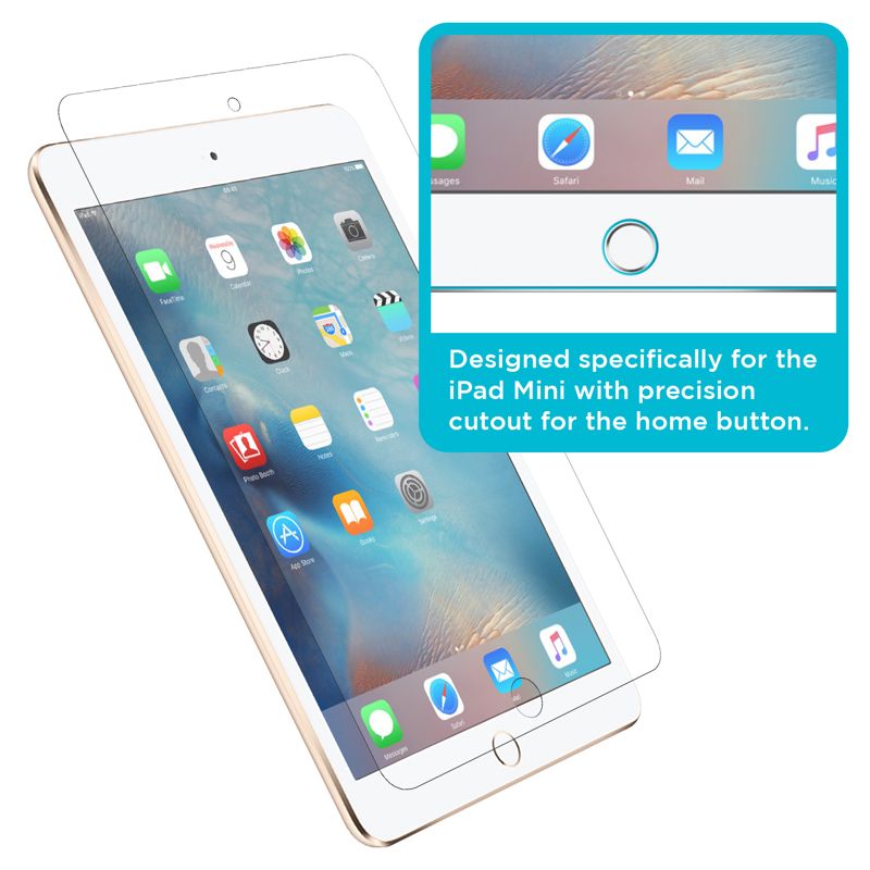 Premium Ballistic Glass Screen Protector for Apple iPad Mini 5 (2019) and iPad Mini 4 - [1-Pack]