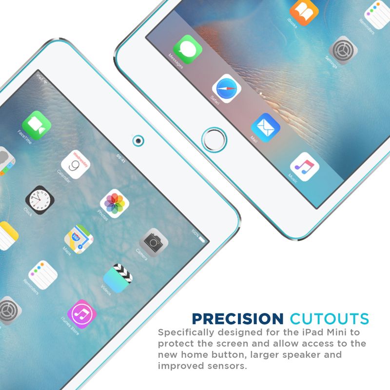 Premium Ballistic Glass Screen Protector for Apple iPad Mini 5 (2019) and iPad Mini 4 - [1-Pack]