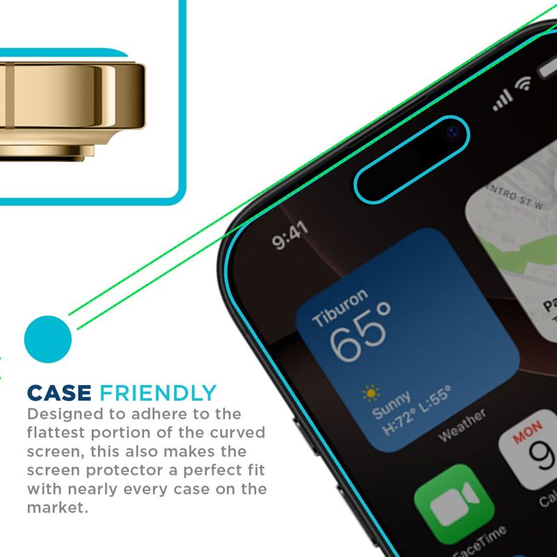 Tech Armor Privacy Screen Protector for iPhone 16 Pro Max - Ballistic Tempered Glass, Anti-Spy, Case Friendly, Easy Installation, Bubble Free, Touch Support, 1 Pack