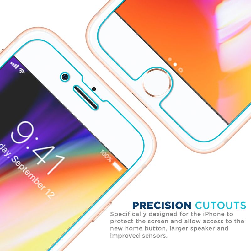 Tech Armor HD Clear Film Screen Protector Designed for Apple iPhone SE 2020 , iPhone 7 and iPhone 8 ( 4.7 Inch ) 4 Pack