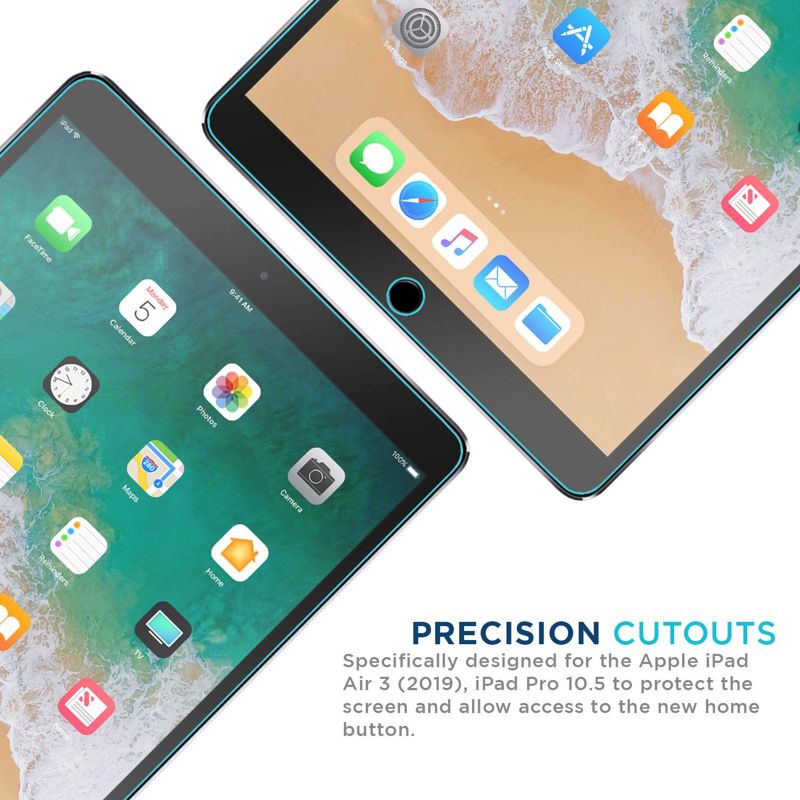 Tech Armor Ballistic Glass Screen Protector Designed for Apple iPad Air 3 (2019) , iPad Pro 10.5 (2017) Inch Tempered Glass 1 Pack