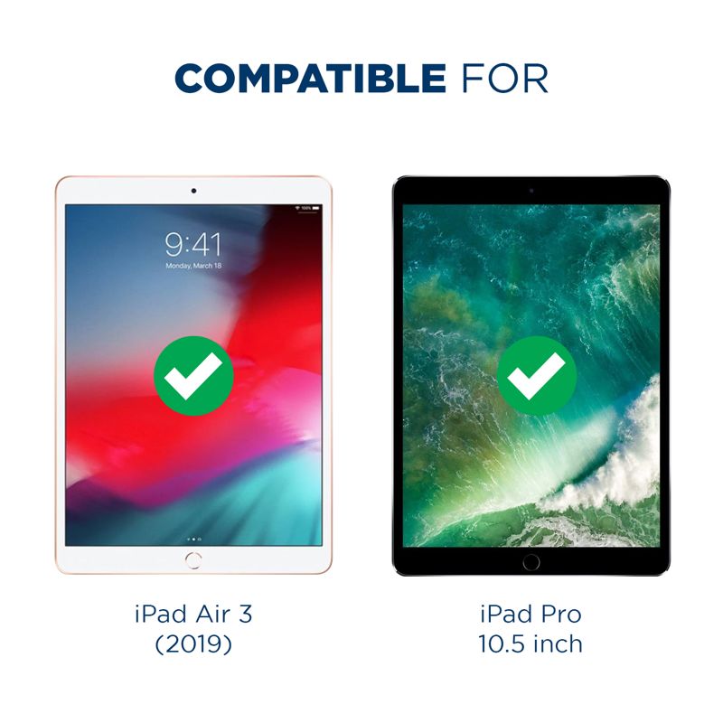 Tech Armor HD Clear Film Screen Protector Designed for Apple iPad Air 3 ( 2019 ) , iPad Pro 10.5 Inch ( 2017 ) 2 Pack