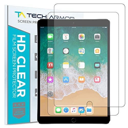 Tech Armor HD Clear Film Screen Protector Designed for Apple iPad Air 3 ( 2019 ) , iPad Pro 10.5 Inch ( 2017 ) 2 Pack