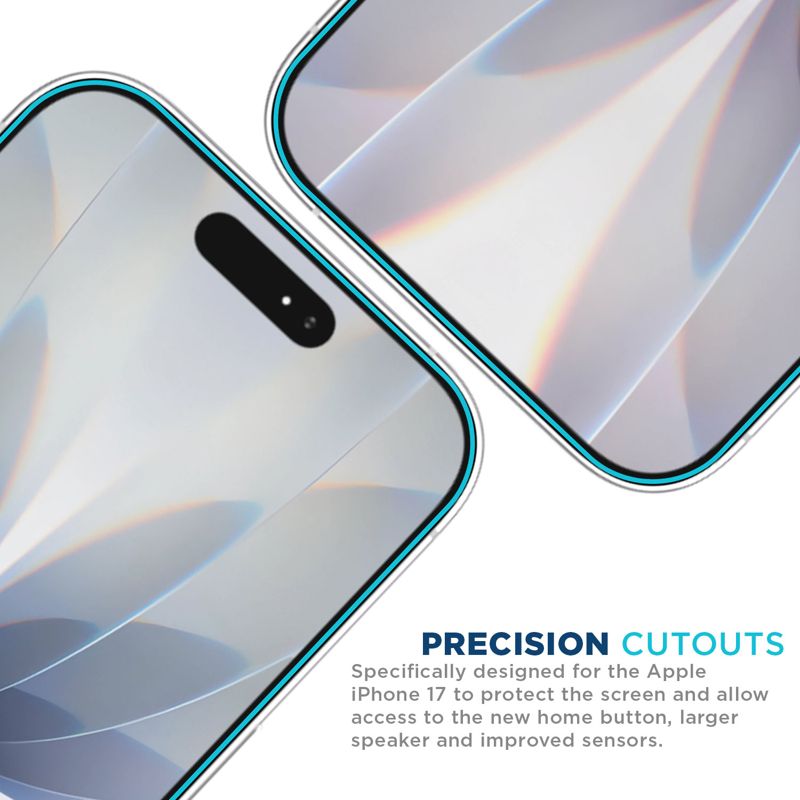 Tech Armor iPhone 17 Screen Protector Glass 6.3 inch - Ballistic Tempered, Case Friendly, 3 Pack