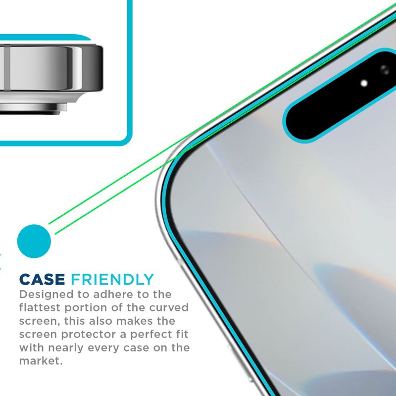 Tech Armor for iPhone 17 Screen Protector Privacy Glass 6.3 inch - Ballistic Tempered, Anti-Spy, Case Friendly, Easy Installation, Bubble Free, Touch Support, 1 Pack
