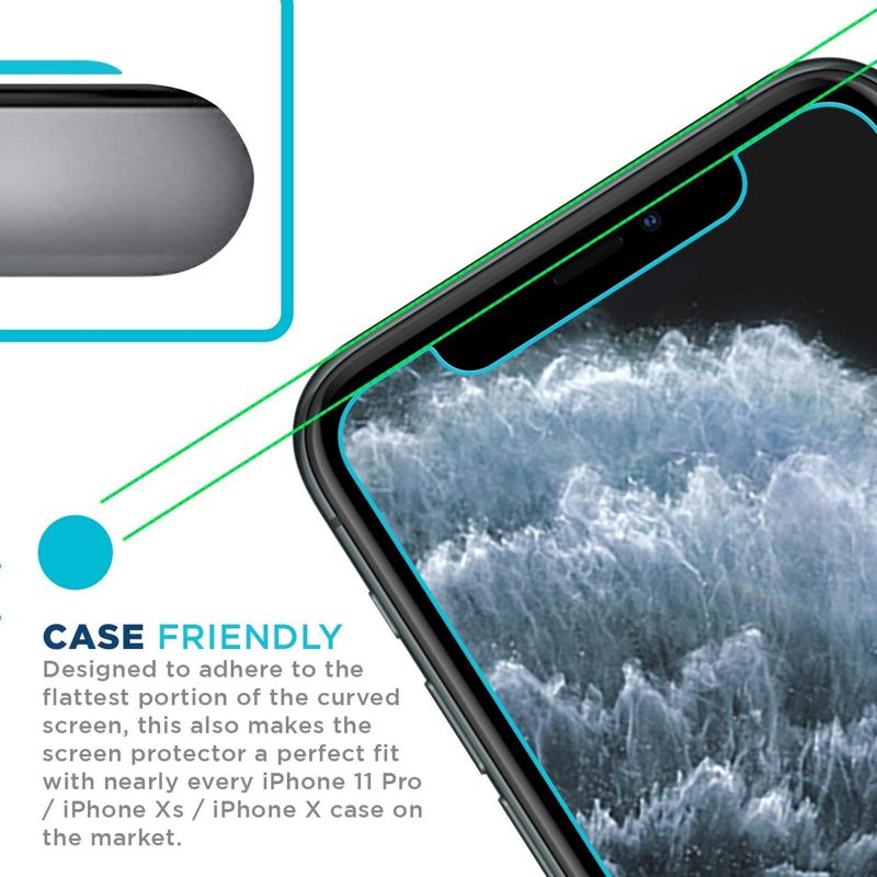 Tech Armor Ballistic Glass Screen Protector Designed for New Apple iPhone 11 Pro , iPhone Xs and iPhone X 5.8 Inch 2 Pack Tempered Glass 2019