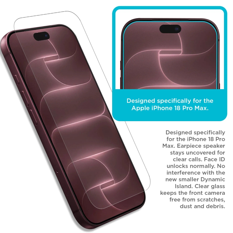 Tech Armor Screen Protector for iPhone 18 Pro Max, Ballistic Glass, 3-Pack