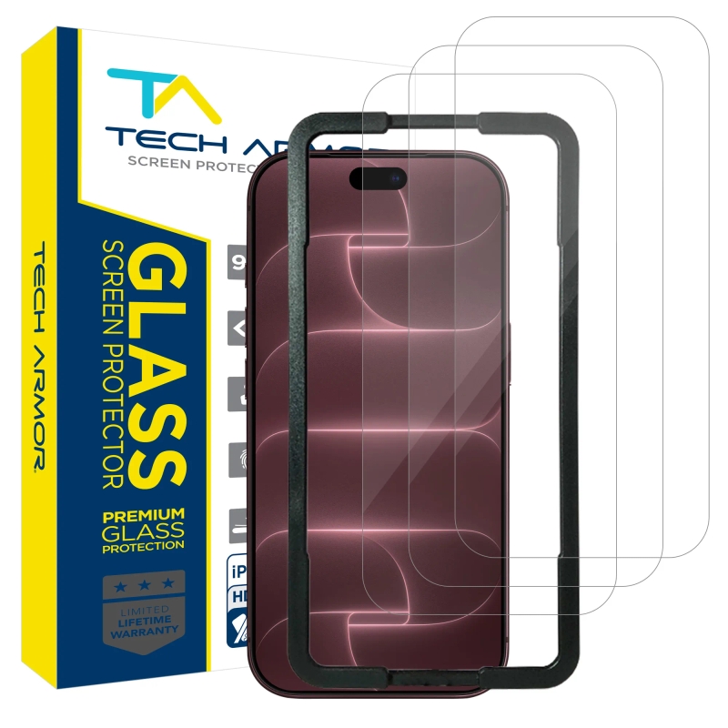 Tech Armor Screen Protector for iPhone 18 Pro Max, Ballistic Glass, 3-Pack