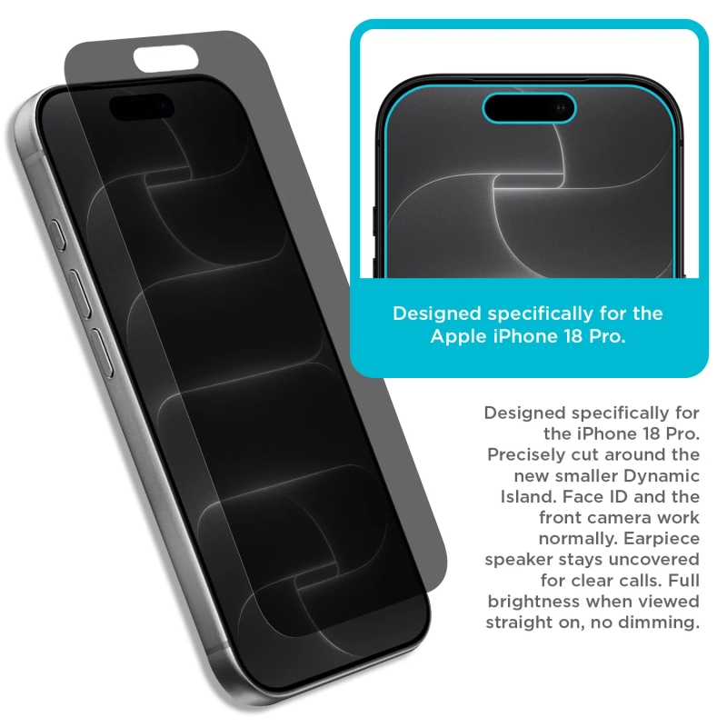 Tech Armor Privacy Glass for iPhone 18 Pro Screen Protector, 1-Pack
