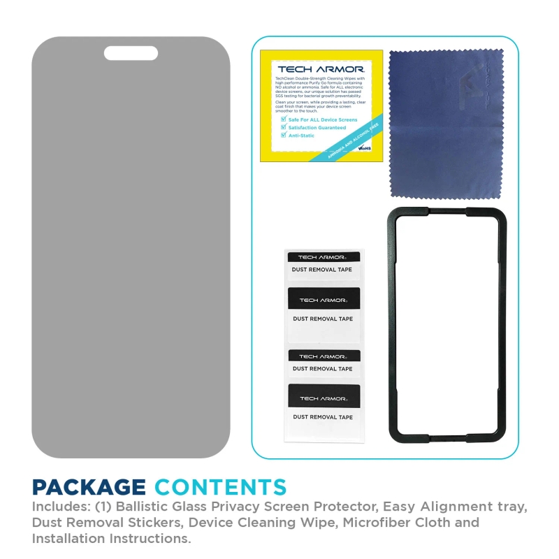 Tech Armor Privacy Glass for iPhone 18 Pro Max Screen Protector, 1-Pack