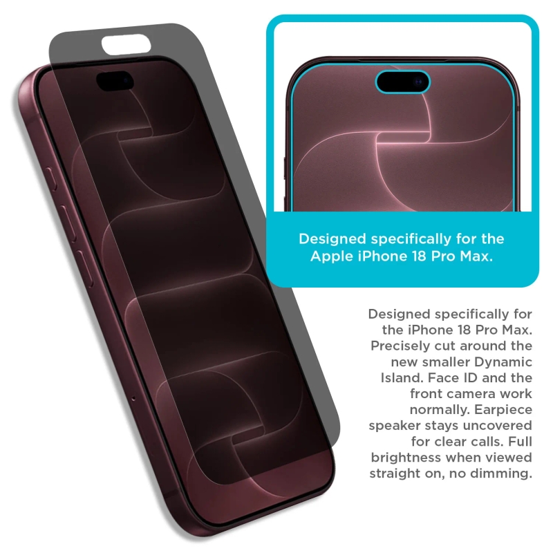 Tech Armor Privacy Glass for iPhone 18 Pro Max Screen Protector, 1-Pack