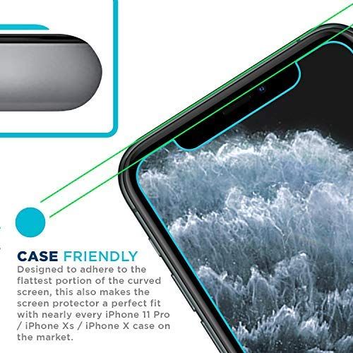 Tech Armor Ballistic Glass Screen Protector Designed for Apple iPhone 11 Pro , iPhone Xs and iPhone X 5.8 Inch 3 Pack Tempered Glass 2019