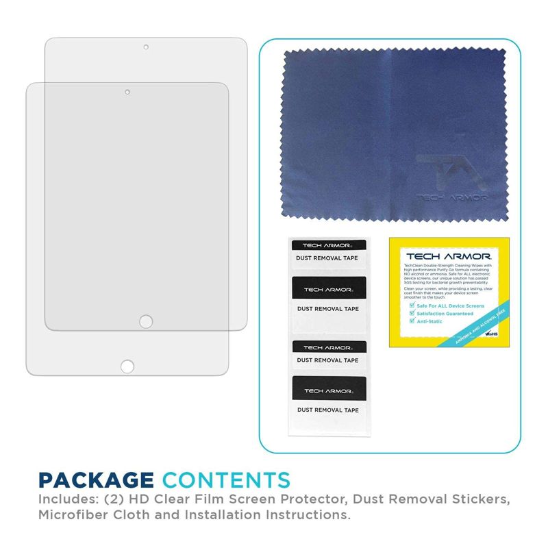Tech Armor Matte Anti-Glare Film Screen Protector Designed for Apple iPad Air 3 (2019) , iPad Pro 10.5 (2017) Inch 2 Pack