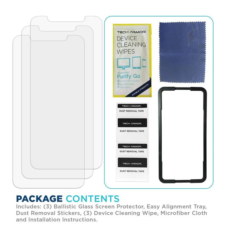 Tech Armor HD Clear Film Screen Protector Designed for Apple iPhone 11 and iPhone Xr 6.1 Inch 4 Pack 2019