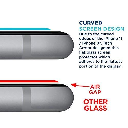 Tech Armor HD Clear Film Screen Protector Designed for Apple iPhone 11 and iPhone Xr 6.1 Inch 4 Pack 2019