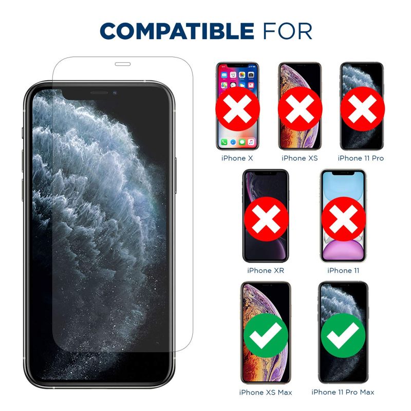 Tech Armor HD Clear Film Screen Protector Designed for Apple iPhone 11 Pro Max and iPhone Xs MAX 6.5 Inch 4 Pack 2019