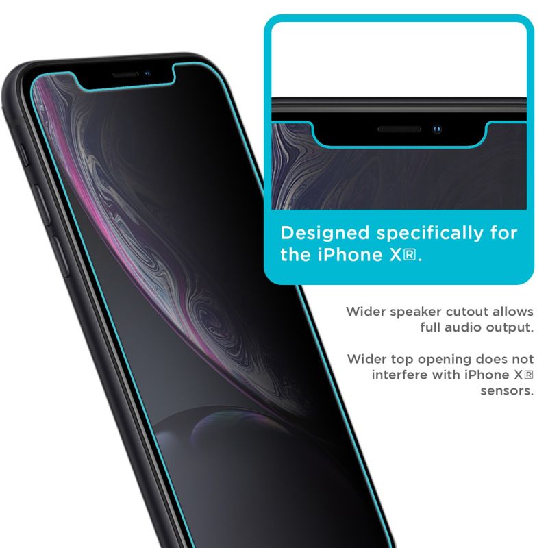 Tech Armor Privacy Ballistic Glass Screen Protector Designed for New Apple iPhone 11 and iPhone Xr 6.1 Inch 1 Pack 2019 Tempered Glass