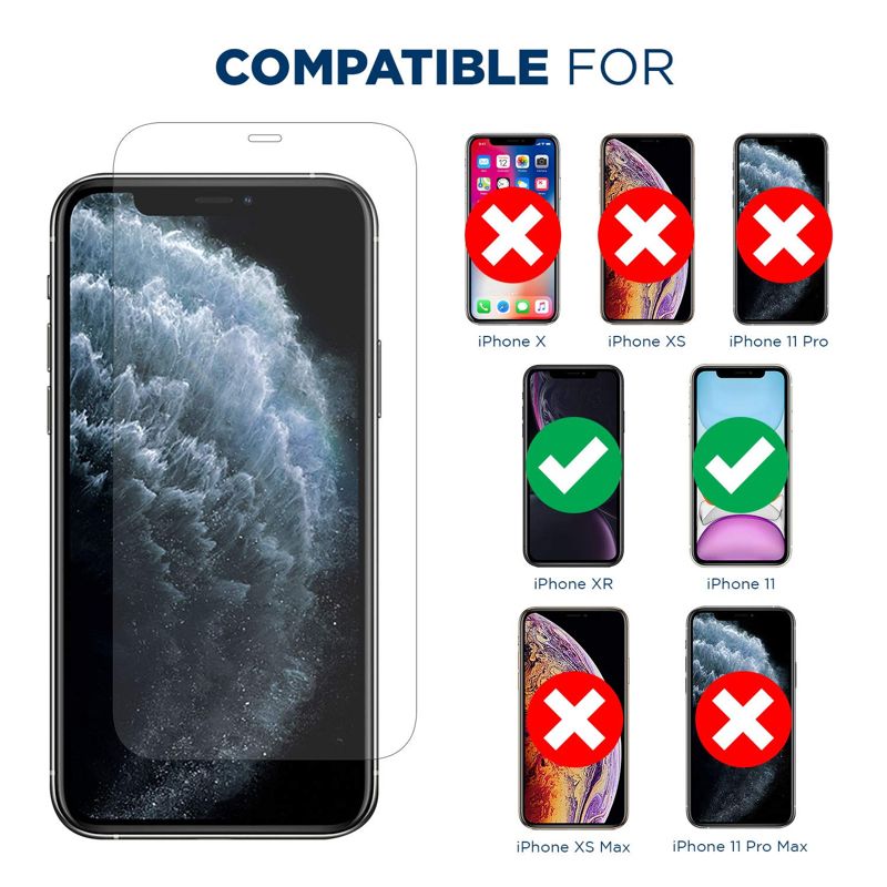 Tech Armor Matte Anti-Glare / Anti-Fingerprint Film Screen Protector Desgiend for Apple iPhone 11 and iPhone Xr 6.1 Inch 3 Pack 2019