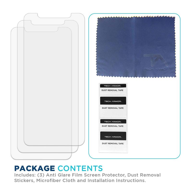 Tech Armor Matte Anti-Glare / Anti-Fingerprint Film Screen Protector Desgiend for Apple iPhone 11 and iPhone Xr 6.1 Inch 3 Pack 2019