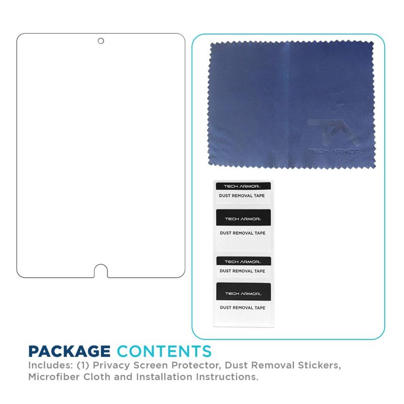 Tech Armor 4Way 360 Degree Privacy Film Screen Protector Designed for iPad Air 10.5 (2019) and iPad Pro 10.5 (2017) 1 Pack