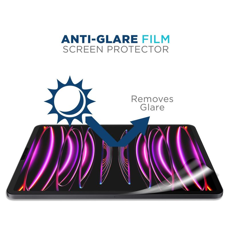 Tech Armor Matte Anti-Glare / Anti-Fingerprint Film Screen Protector Designed for Apple NEW iPad Pro 12.9 Inch 2022, 2021 , 2020 , 2018 2 Pack