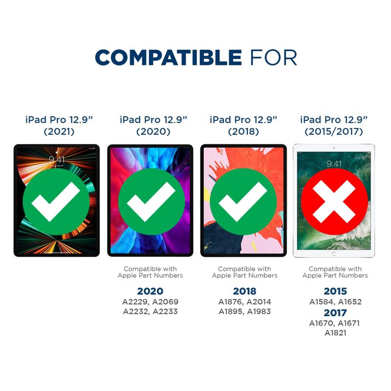 Tech Armor Ballistic Glass Screen Protector Designed for Apple NEW iPad Pro 12.9-inch 2022, 2021, 2020 and 2018 Tempered Glass 1 Pack