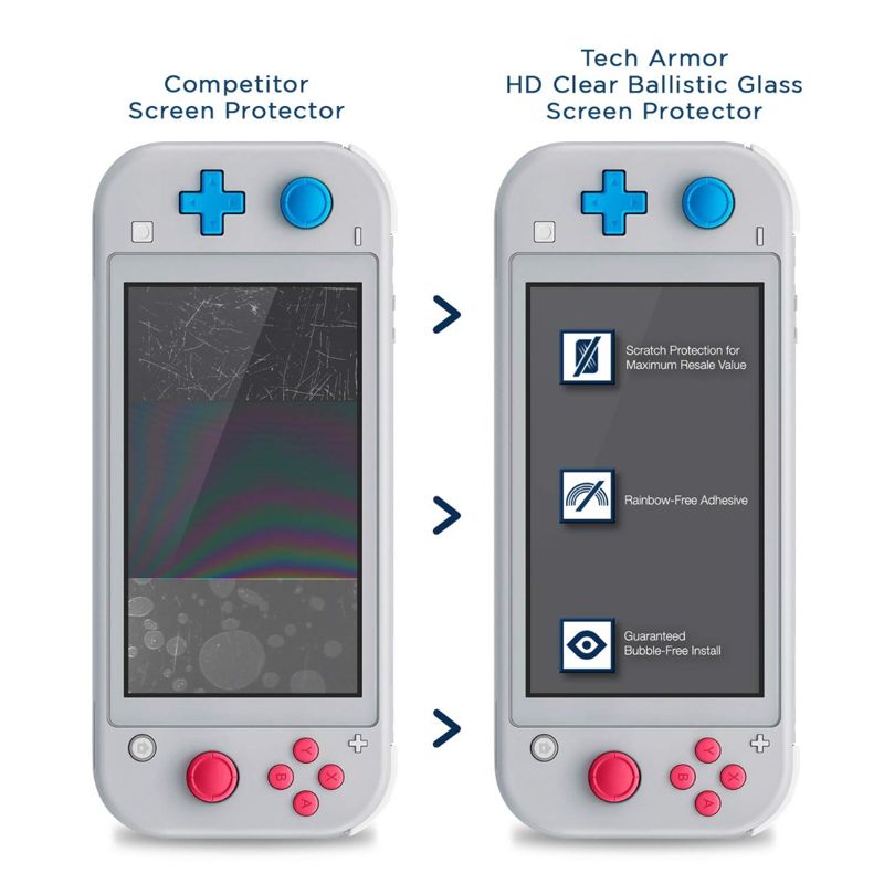 Tech Armor Ballistic Glass Screen Protector Designed for Nintendo Switch Lite 2019 Tempered Glass 2 Pack