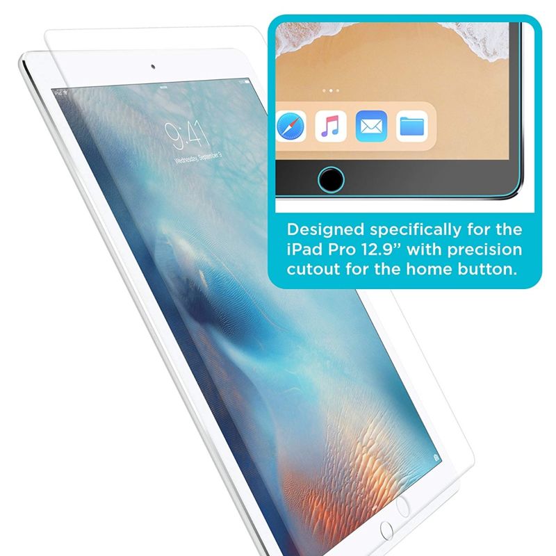 Premium Ballistic Glass Screen Protector for Apple iPad Pro 12.9-inch (2015 and 2017) [1-pack] - NOTE: Not Compatible with 2018, 2020, and 2021 models.