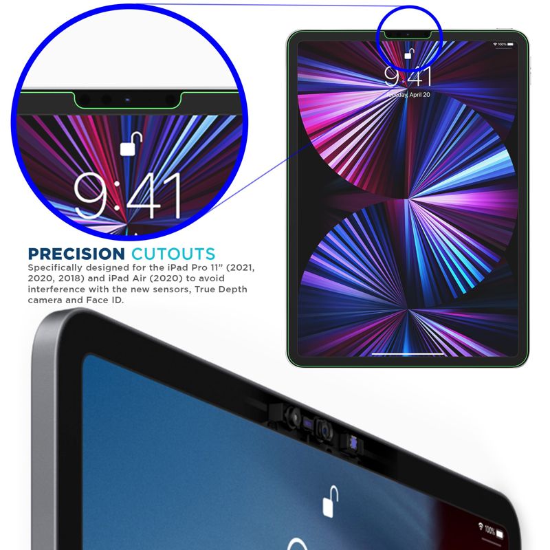 Tech Armor HD Clear Film Screen Protector Designed for Apple NEW iPad Pro 11-inch 2022, 2021 , 2020 , 2018 and iPad Air 5 (2022), iPad Air 4 (2020) - 2 Pack