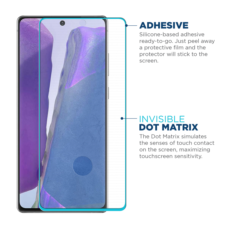 Tech Armor Ballistic Glass 3D Curved Screen Protector Designed for Samsung Galaxy Note 20 ( 2020 ) 1 Pack Tempered Glass