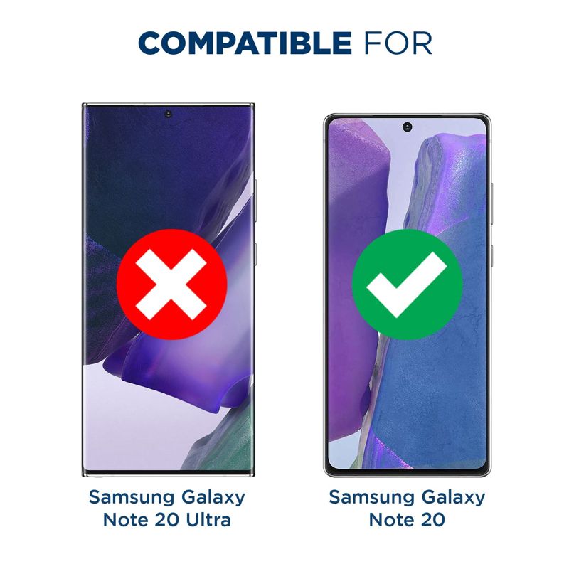 Tech Armor Ballistic Glass 3D Curved Screen Protector Designed for Samsung Galaxy Note 20 ( 2020 ) 1 Pack Tempered Glass