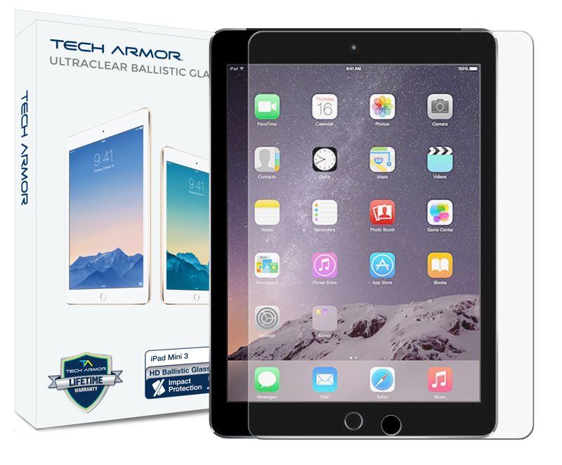 Tech Armor Ballistic Glass Screen Protector Designed for Apple iPad Pro 12.9 Inch ( 2015 and 2017 ) 1 Pack