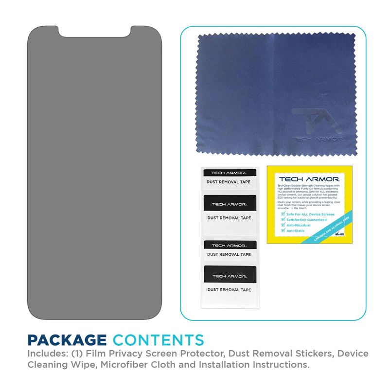 Tech Armor 4Way 360 Degree Privacy Film Screen Protector Designed for Apple iPhone 12 mini 5.4 Inch 1 Pack 2020