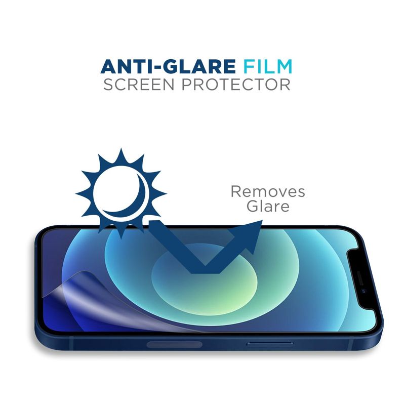 Tech Armor Matte Anti-Glare / Anti-Fingerprint Film Screen Protector Designed for Apple iPhone 12 and iPhone 12 Pro 6.1 Inch 3 Pack 2020