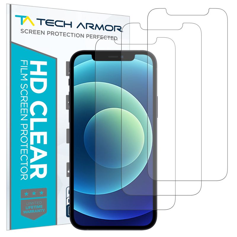 Tech Armor Matte Anti-Glare / Anti-Fingerprint Film Screen Protector Designed for Apple iPhone 12 and iPhone 12 Pro 6.1 Inch 3 Pack 2020