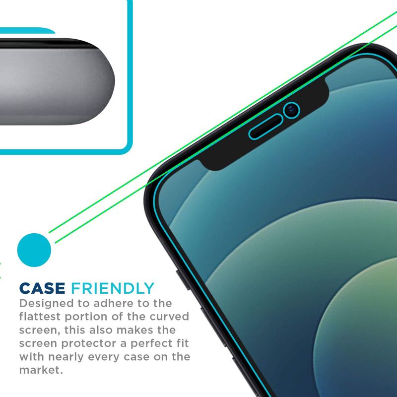 Tech Armor Privacy Ballistic Glass Screen Protector Designed for Apple iPhone 12 and iPhone 12 Pro 6.1 Inch 1 Pack Tempered Glass