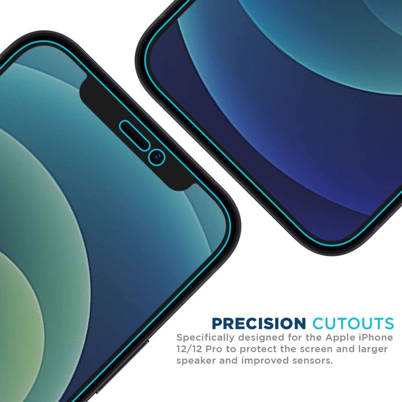 Tech Armor Privacy Ballistic Glass Screen Protector Designed for Apple iPhone 12 and iPhone 12 Pro 6.1 Inch 1 Pack Tempered Glass