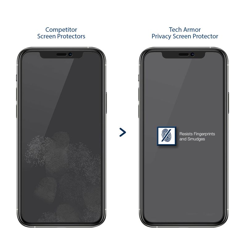 Tech Armor Privacy Ballistic Glass Screen Protector Designed for Apple iPhone 12 Pro Max 6.7 Inch 1 Pack 2020