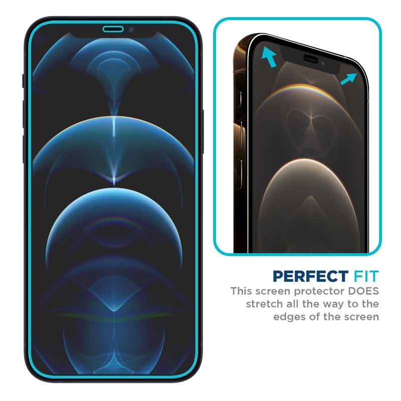 Tech Armor Edge to Edge Glass Screen Protector for Apple NEW iPhone 12 Pro Max 6.7 Inch 1 Pack Tempered Glass Full Protection 2020