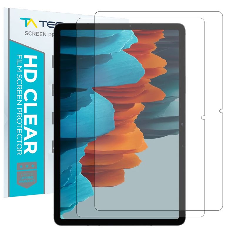 Tech Armor HD Clear Film Screen Protector Designed for Samsung Galaxy Tab S7 Plus 2 Pack